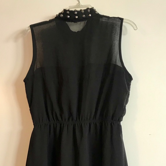gently used cute collar stud black dress - Picture 4 of 4